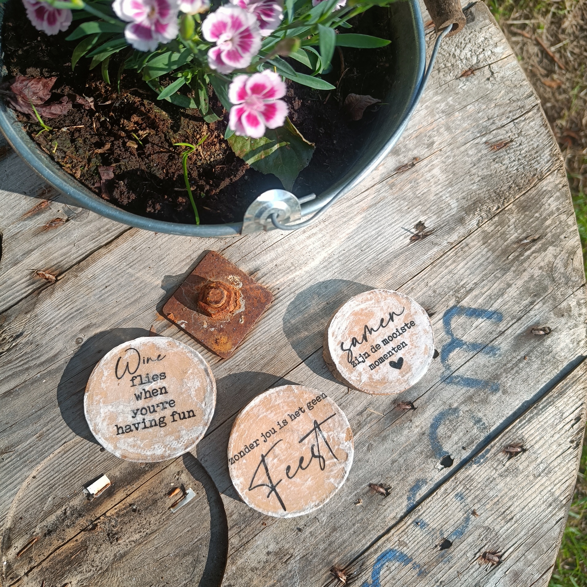 houten boomstammetjes te huur